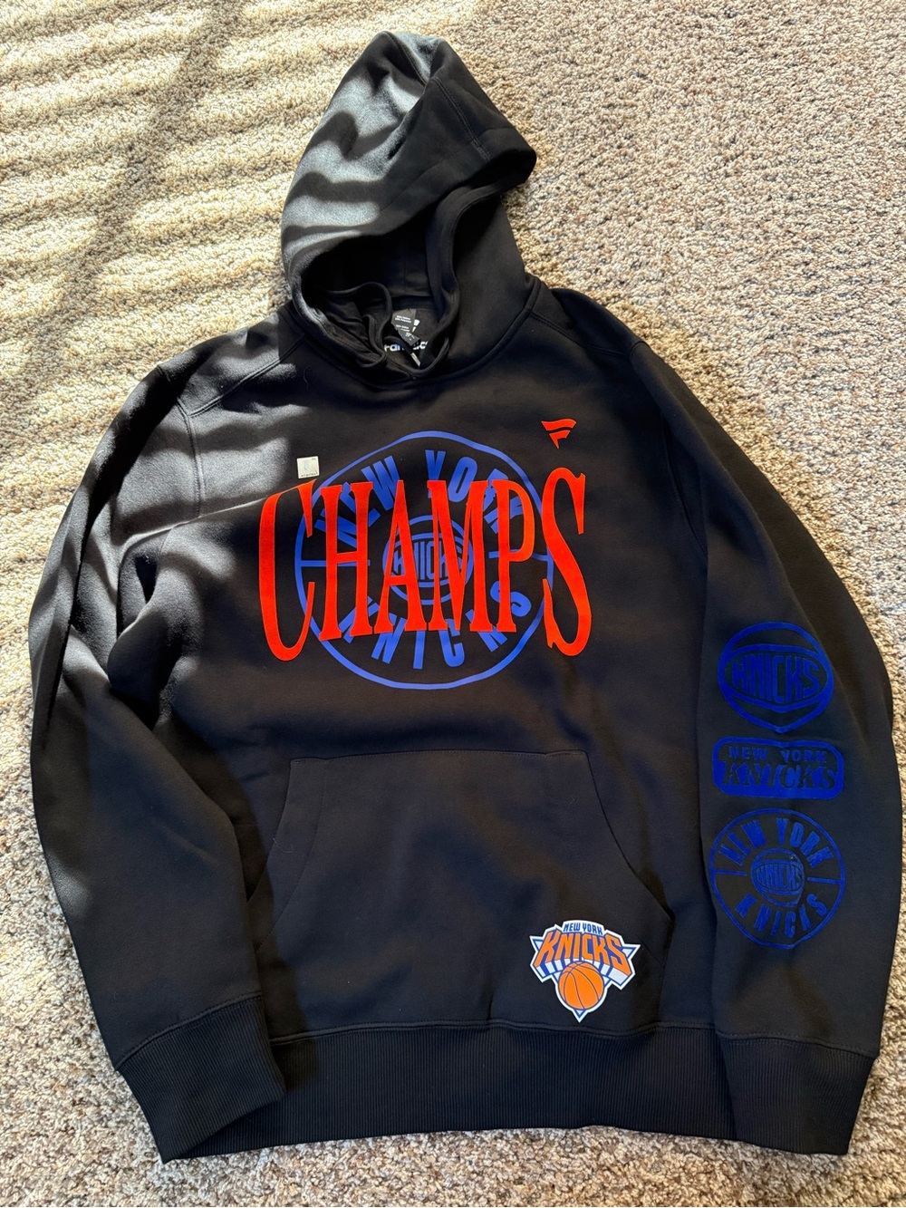 CHAMPS New York Knicks Champs Black Hoodie - Official Team Pullover